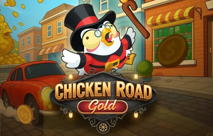 Chicken Road Gold slot visual from InOut available on trickzz.com